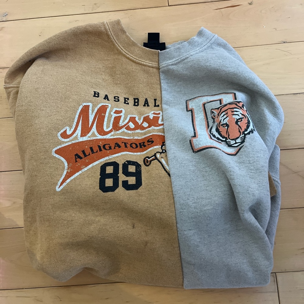 Baseball Team Crewneck Split Down - image 1